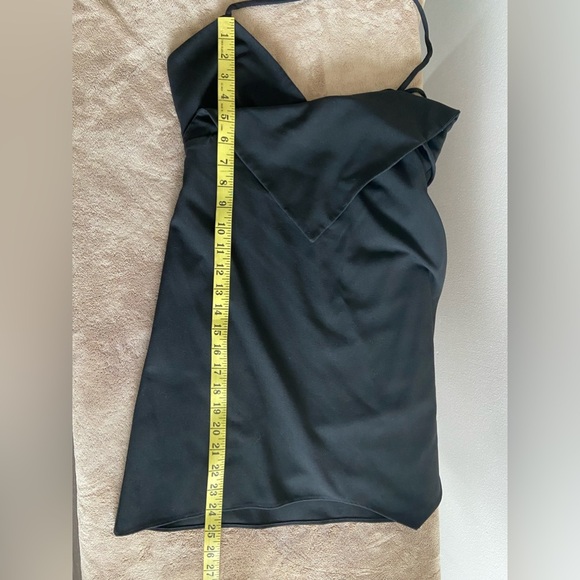 Zara black strappy asymmetrical mini dress size S blogger choice - Picture 14 of 16